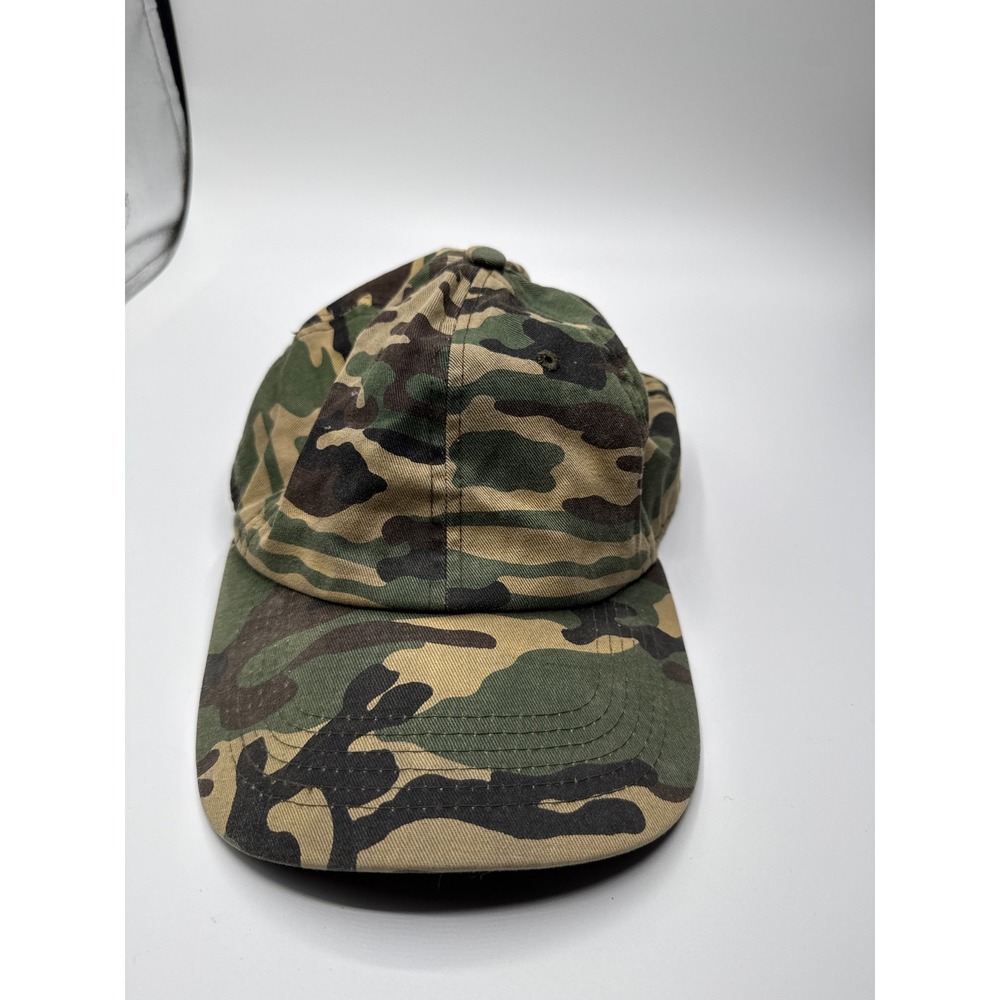 Ethos Camouflage Baseball Cap Mens One Size Green Brown Camo Cotton Dad Hat